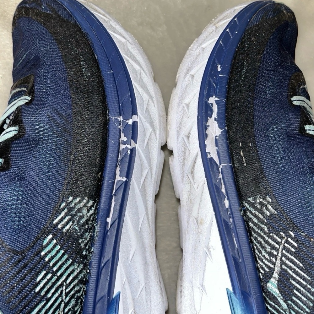 Hoka‎ One One Bondi 5 Womens 9.5 Blue Lace Up Athletic Running Shoes Sneakers. - Picture 13 of 16